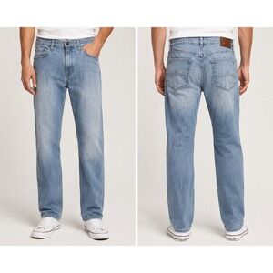 34 Heritage Charisma Jeans Mens 34x30 Light Wash Straight Stretch Denim